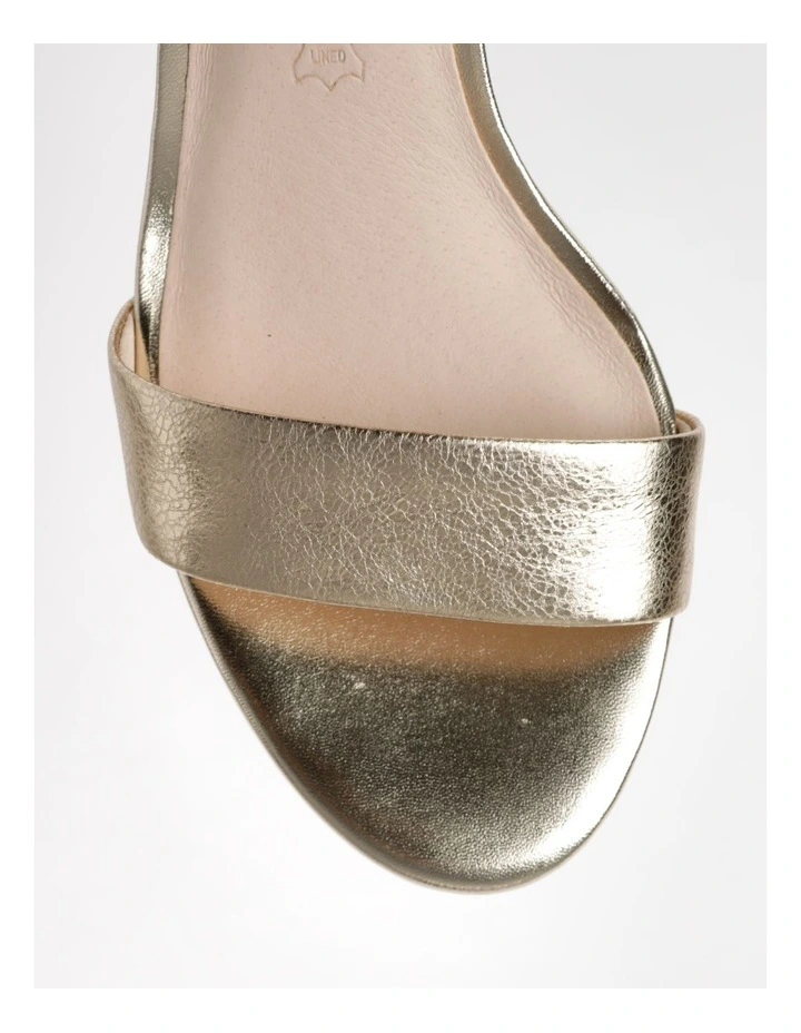 Basque Roma Leather Sandal In Gold 3 Basque Roma Leather Sandal In Gold - Image 3