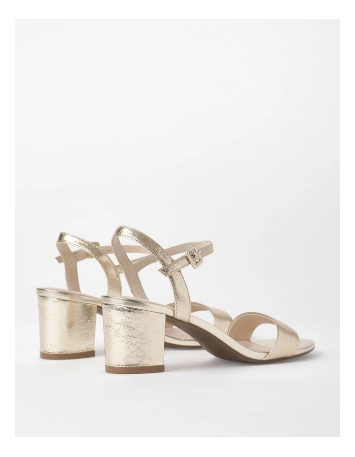 Basque Roma Leather Sandal In Gold 4 Basque Roma Leather Sandal In Gold - Image 4