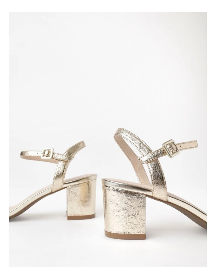 Basque Roma Leather Sandal In Gold 5 Basque Roma Leather Sandal In Gold - Image 5