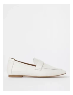 Basque Melvin Flat Shoes In Winter In White Leather