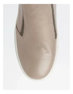 Cane Leather Wedged Sneaker In Taupe -Myer Clothing Shop 965673280 6 720x928