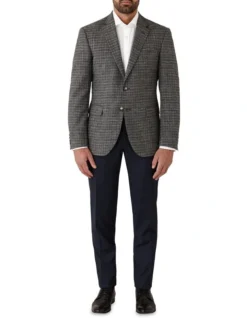 Angelo Tailored Fit Sports Jacket In Grey -Myer Clothing Shop 965785690 5 720x928