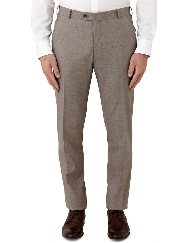 Fabio Tailored Fit Trouser In Taupe 1 Fabio Tailored Fit Trouser In Taupe