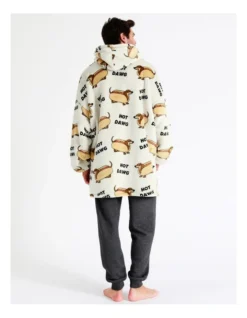 Hot Dawg Oversized Sleep Hoodie In Grey -Myer Clothing Shop 965972620 5 720x928