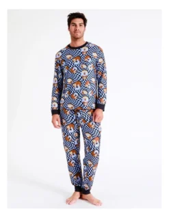 Cozy Knit Donut Sloth PJ Set In Blue 9 Cozy Knit Donut Sloth PJ Set In Blue -Myer Clothing Shop 965972800 3 720x928