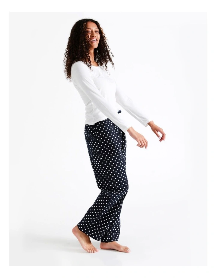 SOHO Flannelette Pyjama Pant In White Spot 7 SOHO Flannelette Pyjama Pant In White Spot - Image 7