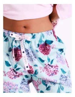 SOHO Flannelette Pyjama Pant In Mint Floral -Myer Clothing Shop 966003130 4 720x928