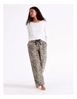 SOHO Flannelette Pyjama Pant In Leopard Print -Myer Clothing Shop 966003310 3 720x928