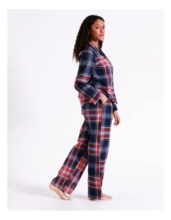 SOHO Flannelette Pyjama Set In Navy Tartan -Myer Clothing Shop 966003760 5 720x928