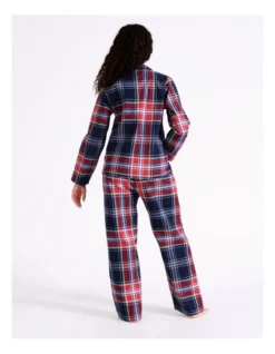 SOHO Flannelette Pyjama Set In Navy Tartan -Myer Clothing Shop 966003760 6 720x928