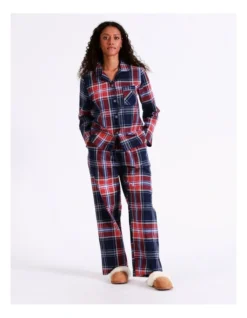 SOHO Flannelette Pyjama Set In Navy Tartan -Myer Clothing Shop 966003760 7 720x928