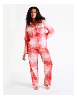 SOHO Flannelette Pyjama Set In Red Check -Myer Clothing Shop 966004030 7 720x928