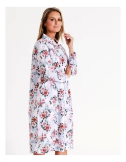 SOHO Timeless Flannelette Mid Length Nightie In Blue Roses 10 SOHO Timeless Flannelette Mid Length Nightie In Blue Roses -Myer Clothing Shop 966004750 4 720x928