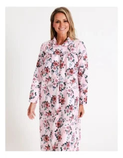 SOHO Timeless Flannelette Mid Length Nightie In Pink Roses -Myer Clothing Shop 966004840 5 720x928