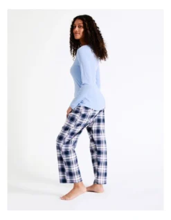 SOHO Henley Rib Long Sleeve Top In Blue 12 SOHO Henley Rib Long Sleeve Top In Blue -Myer Clothing Shop 966005110 6 720x928