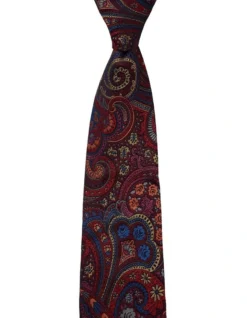 Opaco Paisley Silk Tie In Red