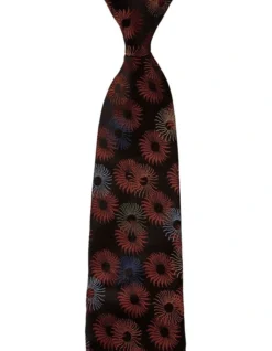 Anemone Silk Tie In Brown