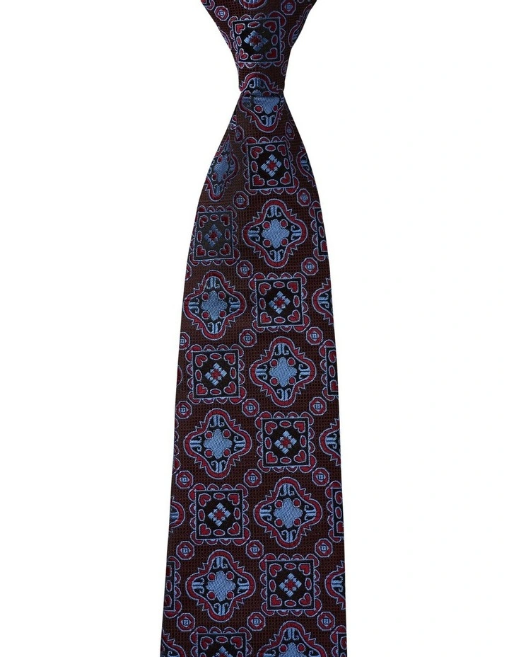 Quadrato Silk Tie In Wine 1 Quadrato Silk Tie In Wine