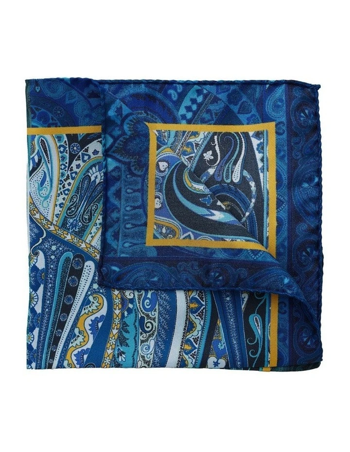 Invertito Silk Pochette In Blue 2 Invertito Silk Pochette In Blue - Image 2