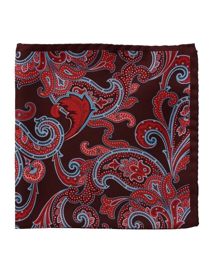 Paisley Silk Pochette In Red 1 Paisley Silk Pochette In Red
