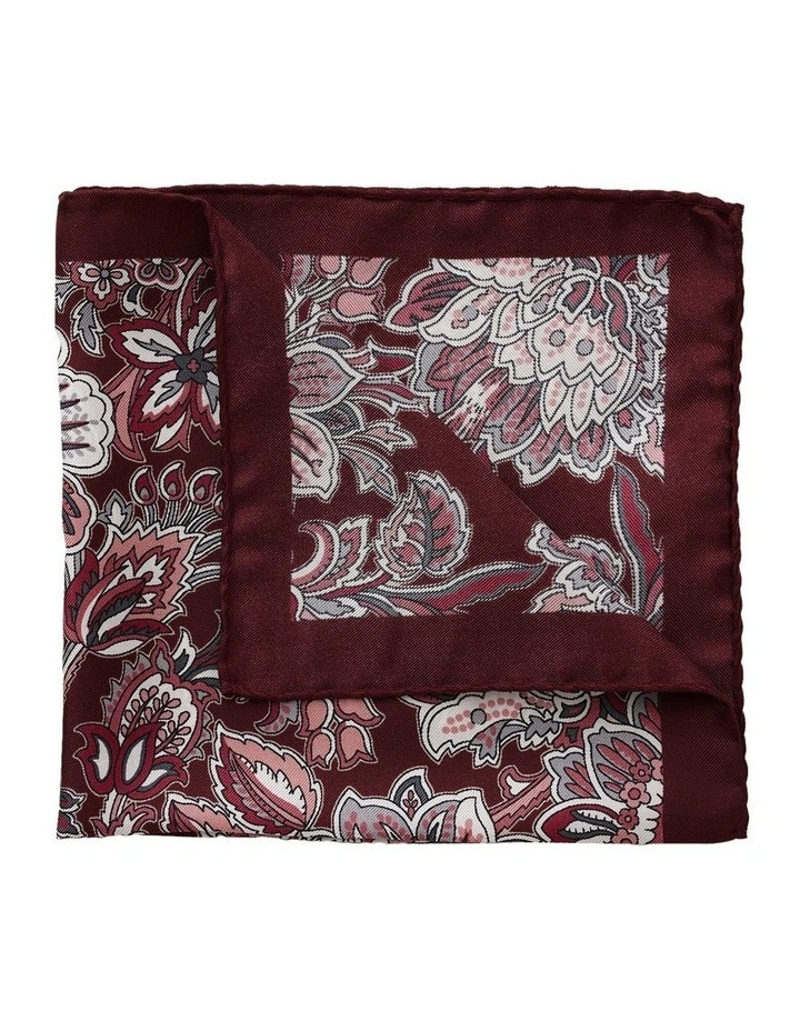 Floreale Silk Pochette In Red 2 Floreale Silk Pochette In Red - Image 2