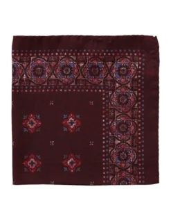 Mosaico Silk Pochette In Red