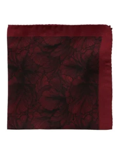 Floral Silk Pochette In Wine