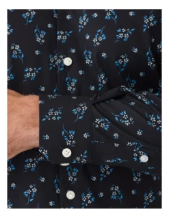 Gibson Motion Slim Fit Shirt In Navy -Myer Clothing Shop 966073510 4 720x928