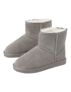 SOHO Aleah Slipper In Grey Sheepskin -Myer Clothing Shop 966135880 3 1 720x928