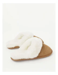 SOHO Felix Slipper In Chestnut Sheepskin In Brown -Myer Clothing Shop 966136060 5 1 720x928