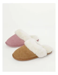 SOHO Felix Slipper In Chestnut Sheepskin In Brown -Myer Clothing Shop 966136060 7 720x928