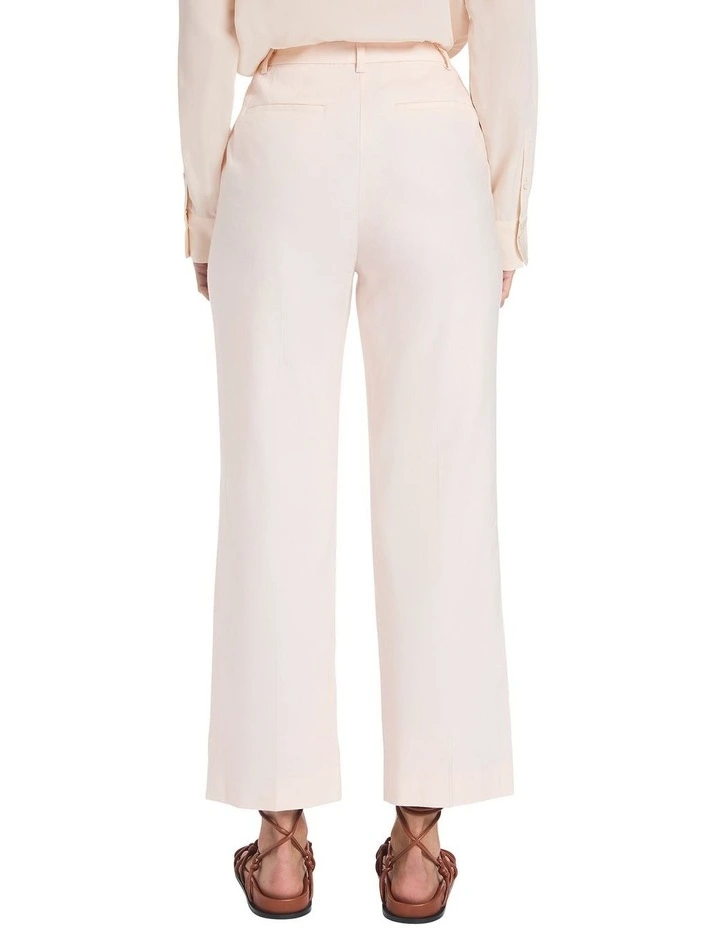 Saxon Cropped Linen Pant In Cream 3 Saxon Cropped Linen Pant In Cream - Image 3