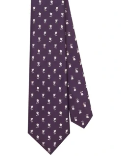 Floral Tie In Purple