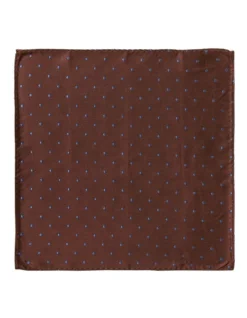 Dotted Pocket Square Brown