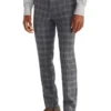 Slim Marl Check Suit Pant In Grey