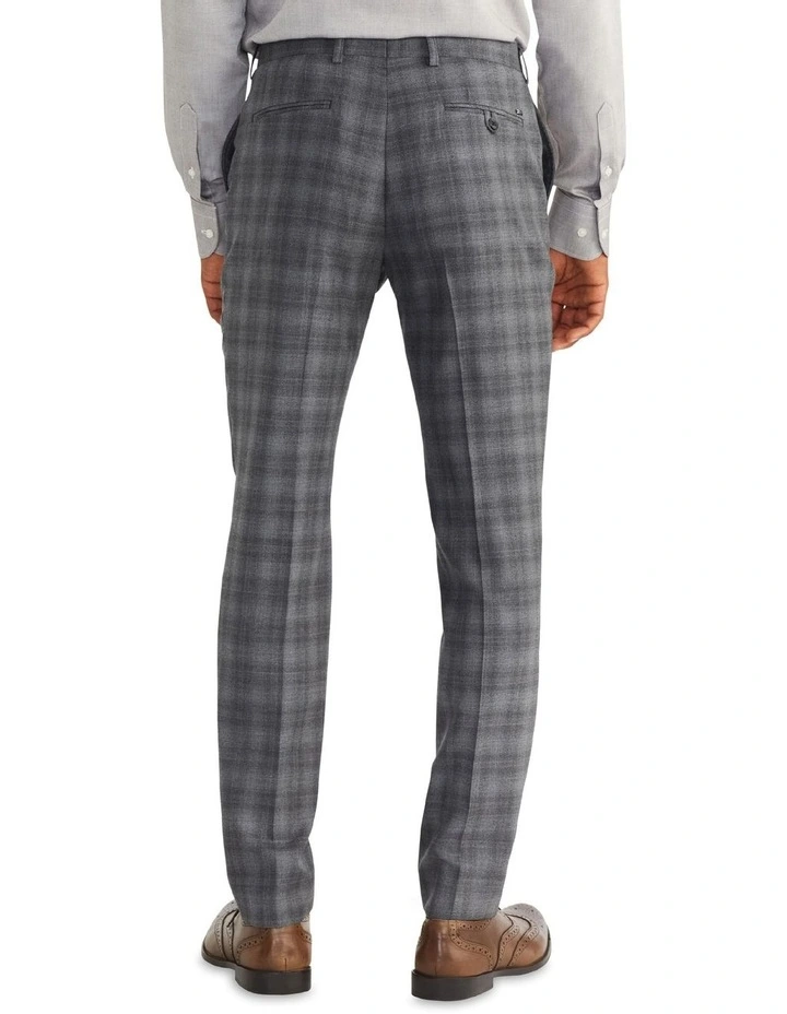 Slim Marl Check Suit Pant In Grey 2 Slim Marl Check Suit Pant In Grey - Image 2