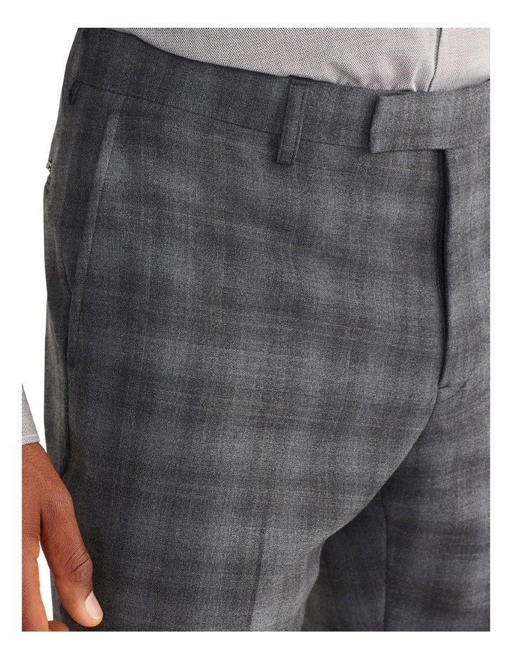 Slim Marl Check Suit Pant In Grey 3 Slim Marl Check Suit Pant In Grey - Image 3