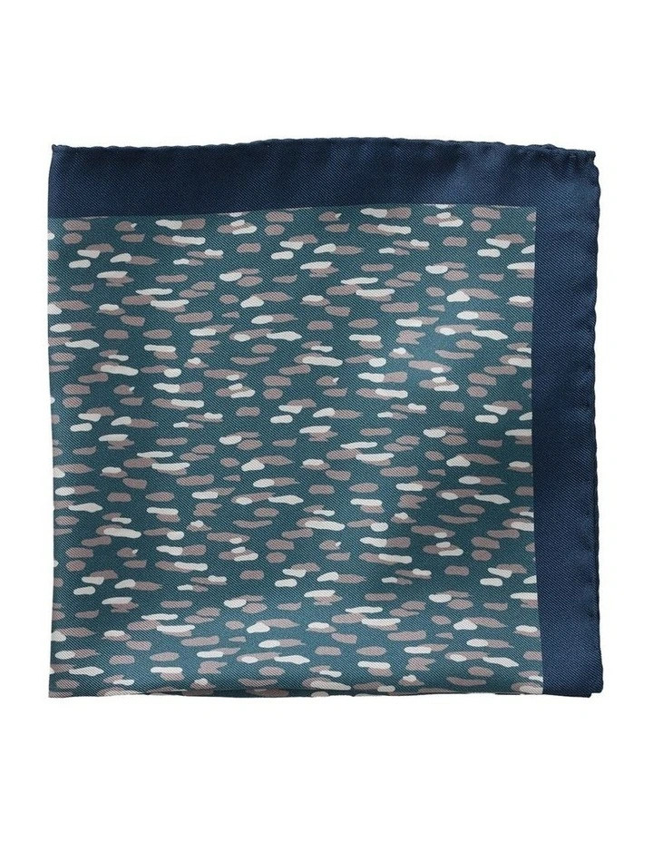 Gibson Rain Pattern Pocket Square In Blue 1 Gibson Rain Pattern Pocket Square In Blue