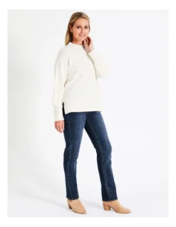 Regatta Recycled Cotton Blend Wardrobe Staple Straight Full Leg Jean In Mid Wash -Myer Clothing Shop 966491110 5 720x928