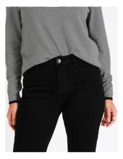 Regatta Recycled Cotton Blend Wardrobe Staple Straight Full Leg Jean In Black -Myer Clothing Shop 966491290 4 720x928