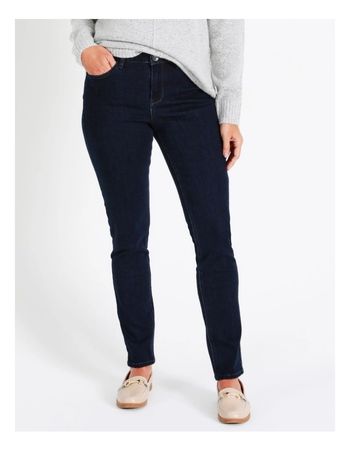 Regatta Recycled Cotton Blend Wardrobe Staple Slim Full Length Jean In Indigo 2 Regatta Recycled Cotton Blend Wardrobe Staple Slim Full Length Jean In Indigo - Image 2