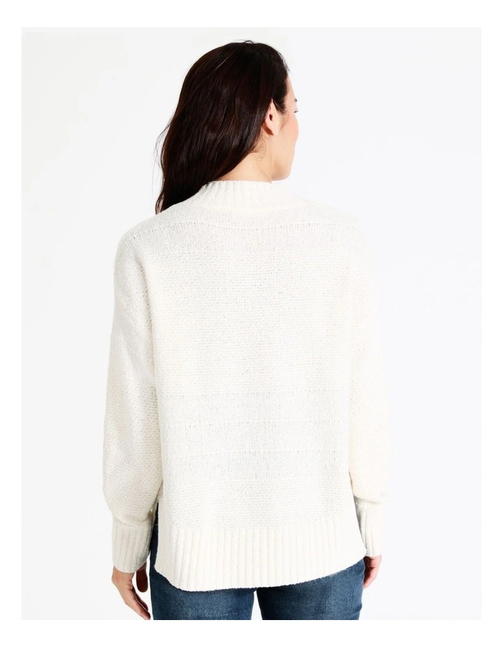 Regatta Fancy Knit Drop Shoulder Jumper In Ivory 6 Regatta Fancy Knit Drop Shoulder Jumper In Ivory - Image 6