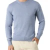 Barnett Silk Cotton Crew In Blue