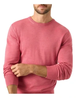 Barnett Silk Cotton Crew In Pink -Myer Clothing Shop 966519190 966533590 4 720x928