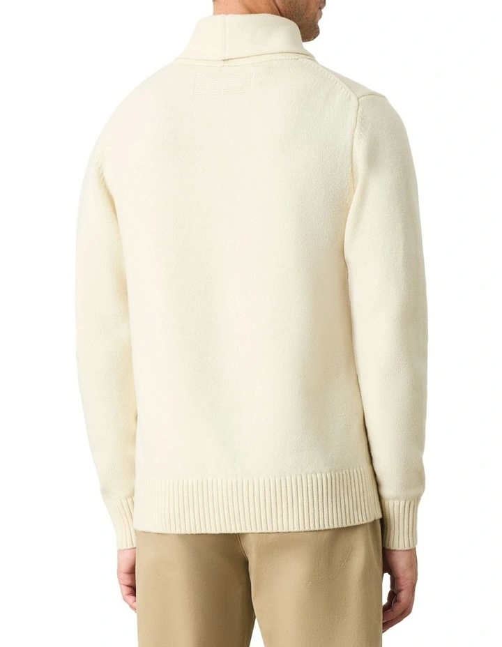 Farrington Shawl Collar In White 3 Farrington Shawl Collar In White - Image 3