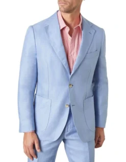 Sandino Linen Jacket In Blue