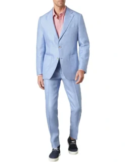 Sandino Linen Jacket In Blue 9 Sandino Linen Jacket In Blue -Myer Clothing Shop 966522160 5 720x928