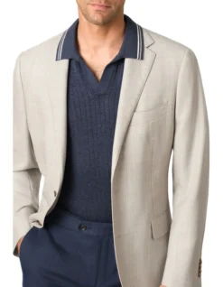 Wooldridge Single Breasted Jacket In Beige -Myer Clothing Shop 966529180 3 720x928