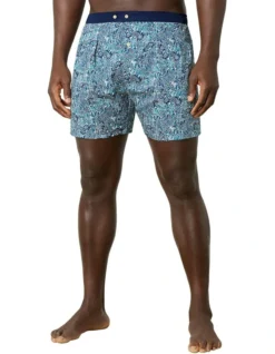 Taormina Printed Boxer Short In Seafoam