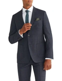 Van Heusen Tailored Prince Of Wales Check Suit Jacket In Blue